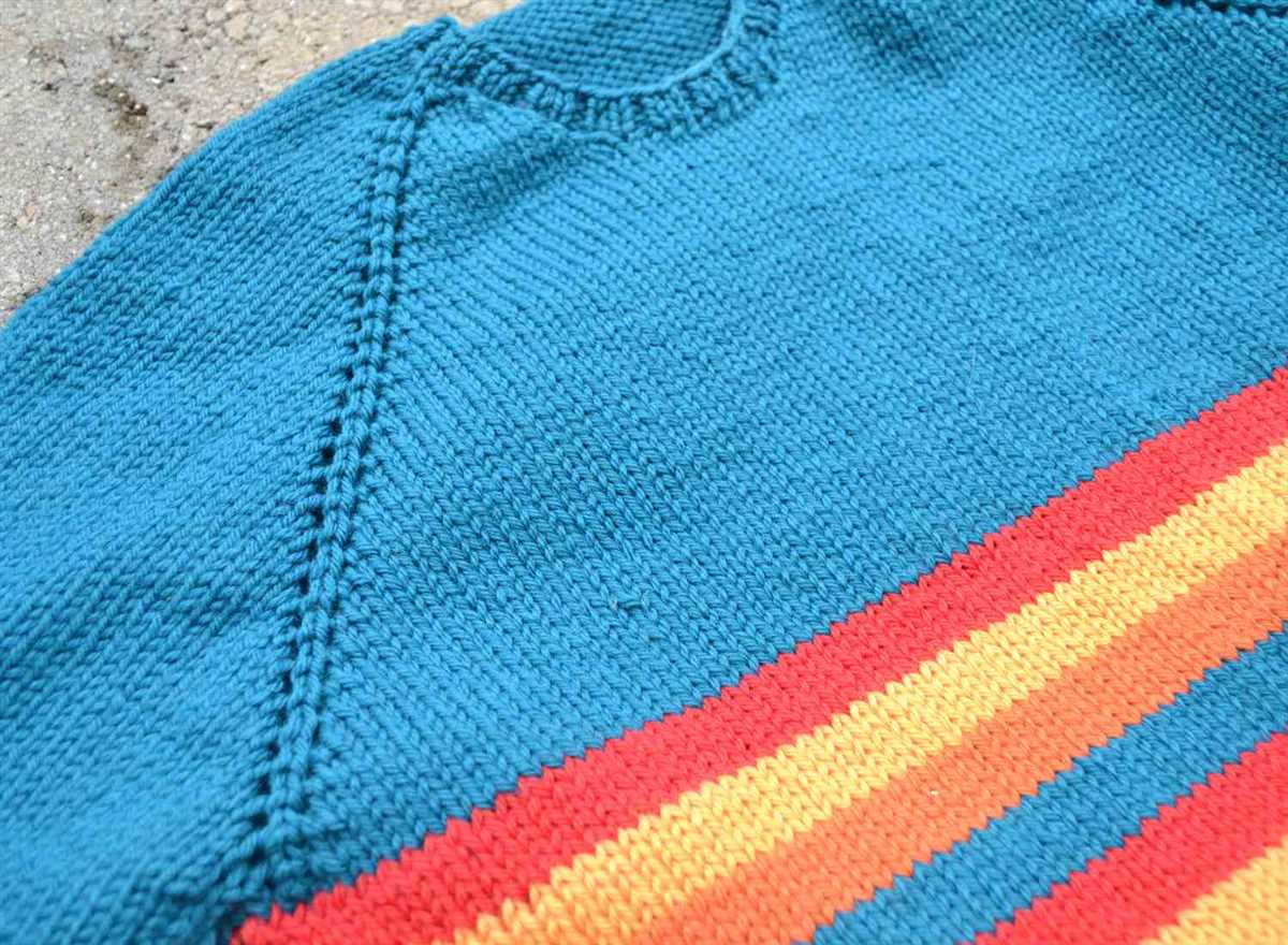 Knitted raglan sleeve pattern
