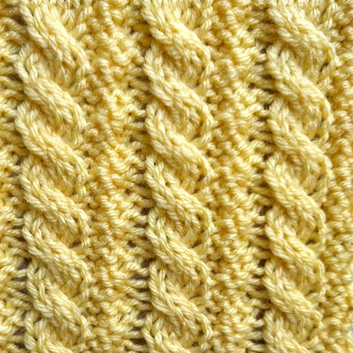 Cable panel knitting pattern