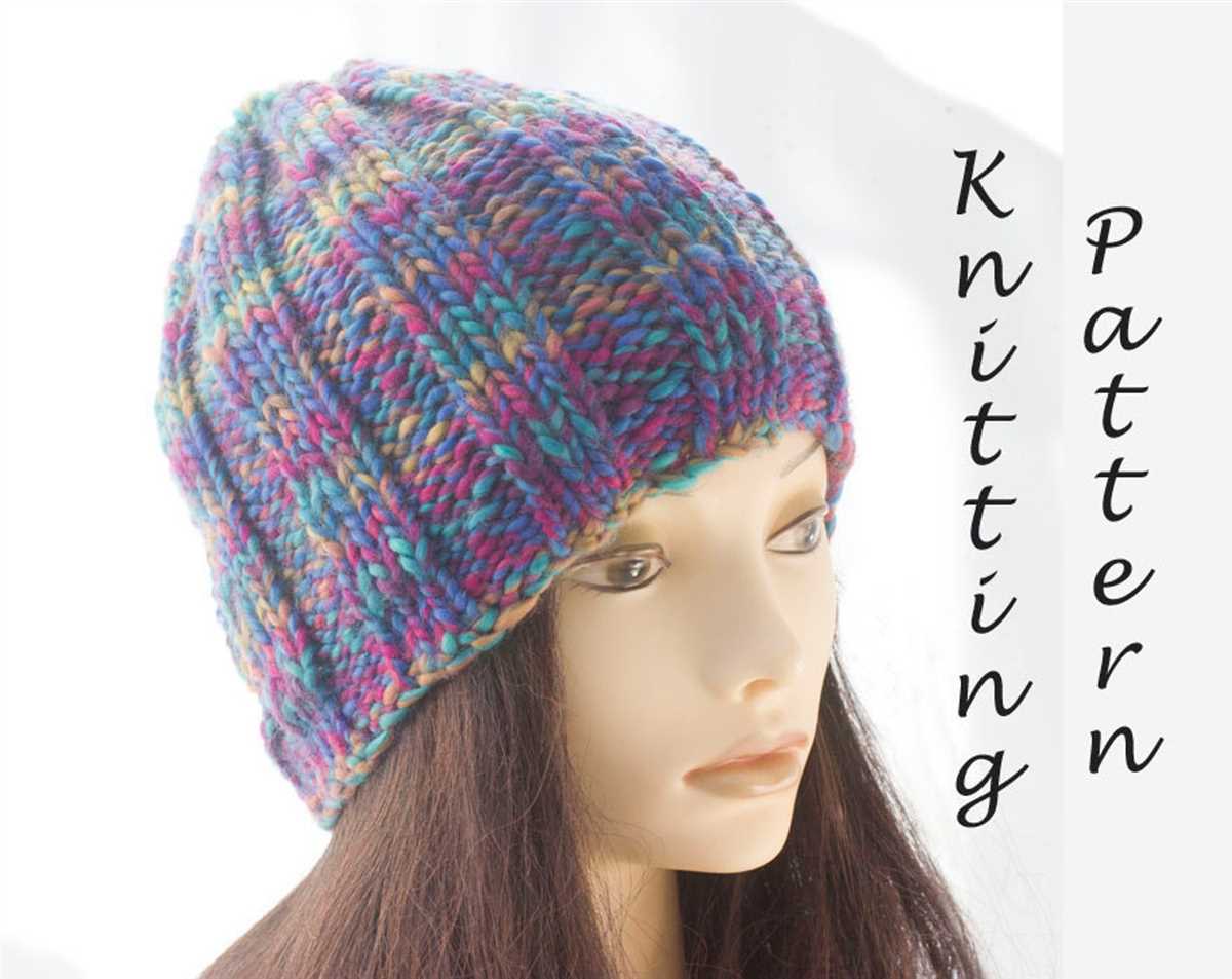 Loose beanie knit pattern