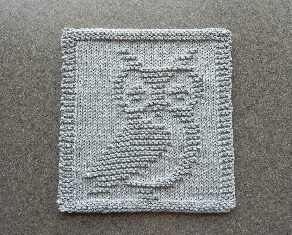 Owl dishcloth knitting pattern