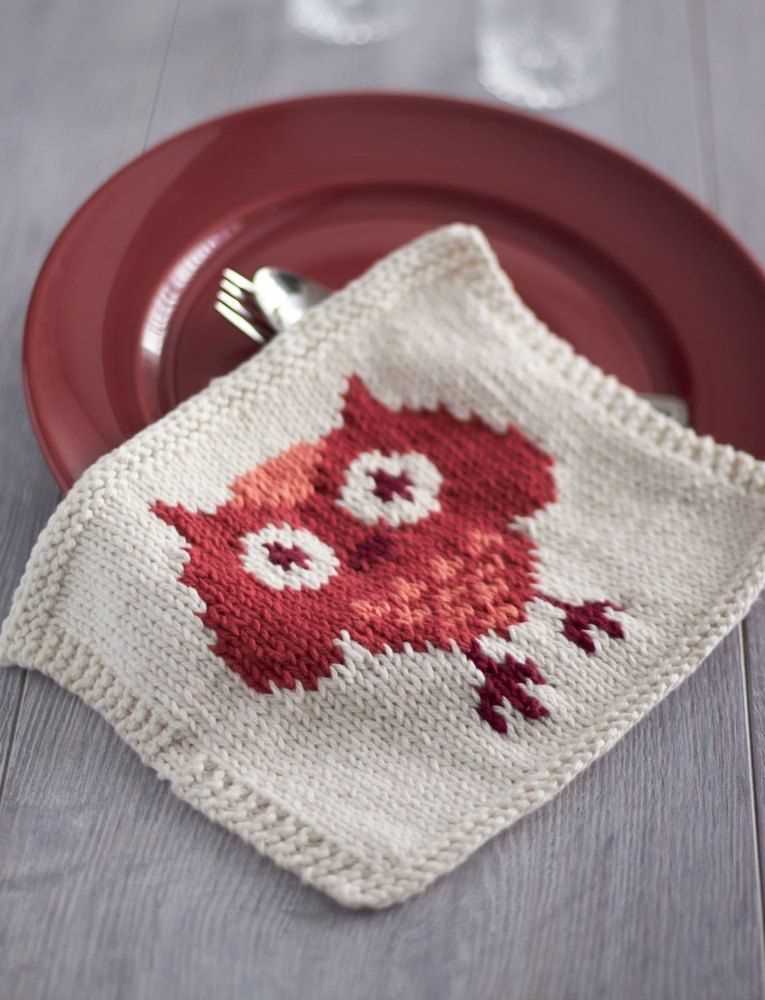 Owl dishcloth knitting pattern