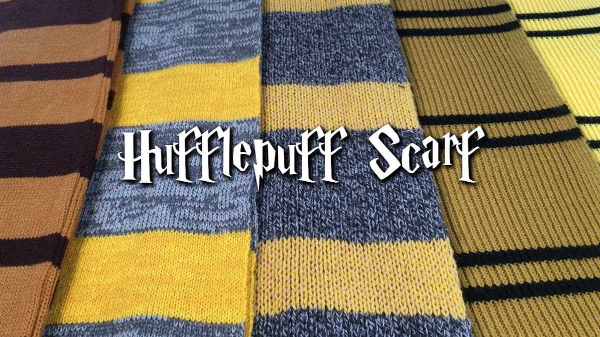 Hogwarts house scarf knitting pattern
