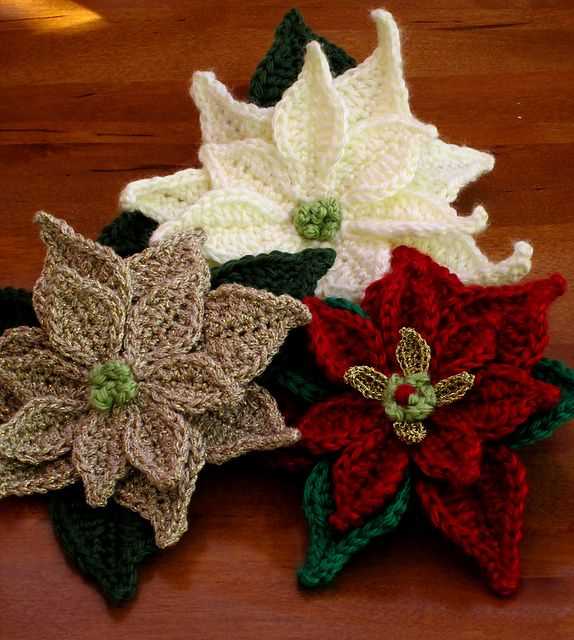 Poinsettia knitting pattern