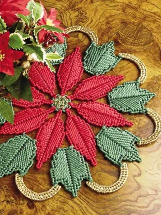 Poinsettia knitting pattern