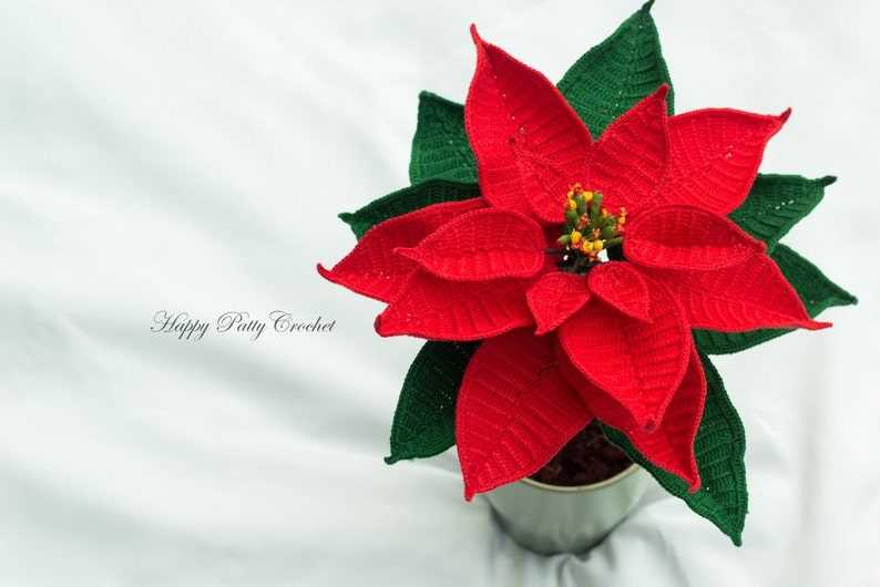 Poinsettia knitting pattern