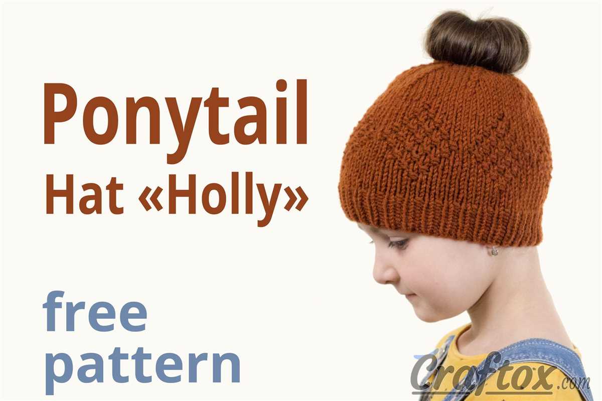 Ponytail hat knit pattern