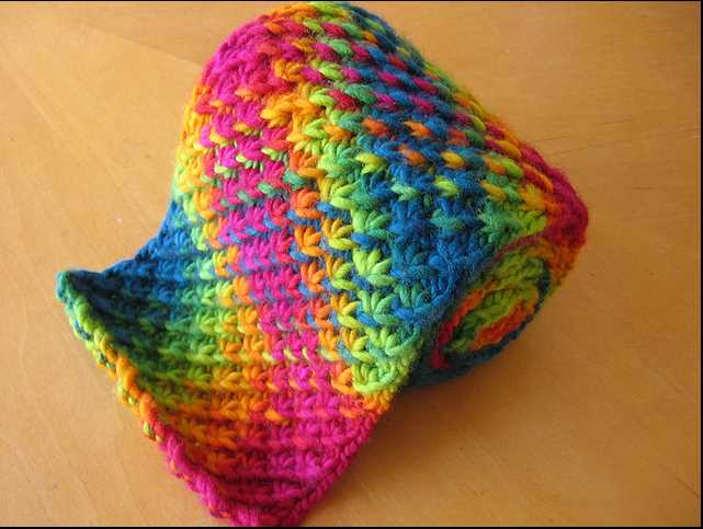 Rainbow scarf knitting pattern free