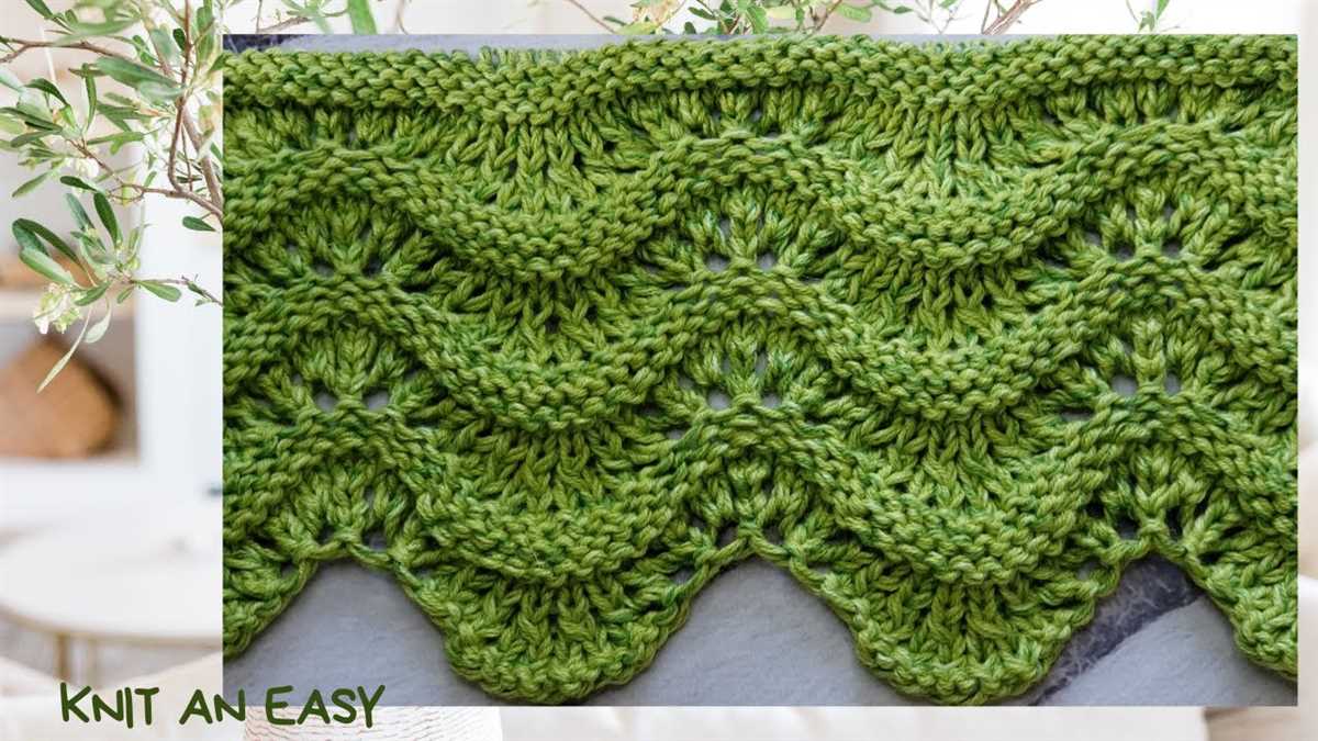 Scallop edge knitting pattern