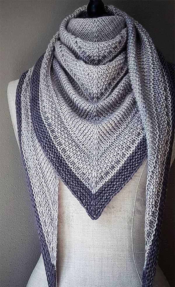 Simple shawl knitting pattern