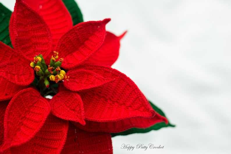 Poinsettia knitting pattern