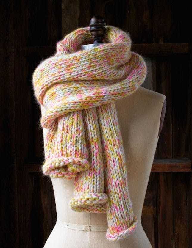 Beginner scarf knitting patterns free