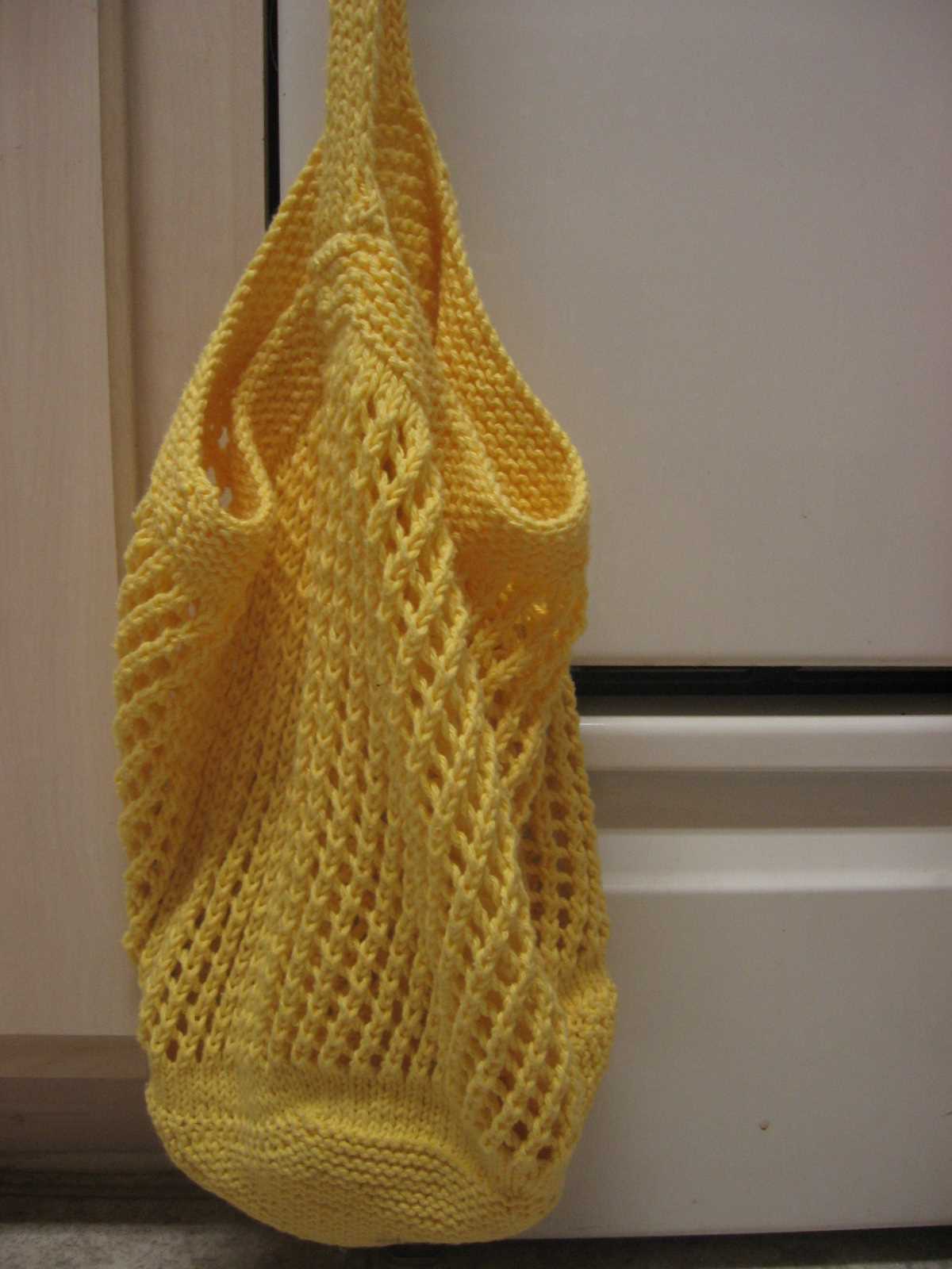 Loom knit market bag pattern