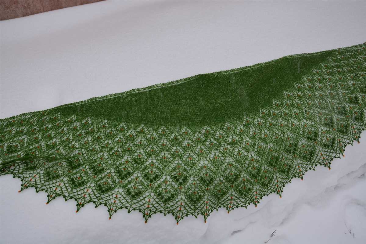 Top down shawl knitting pattern