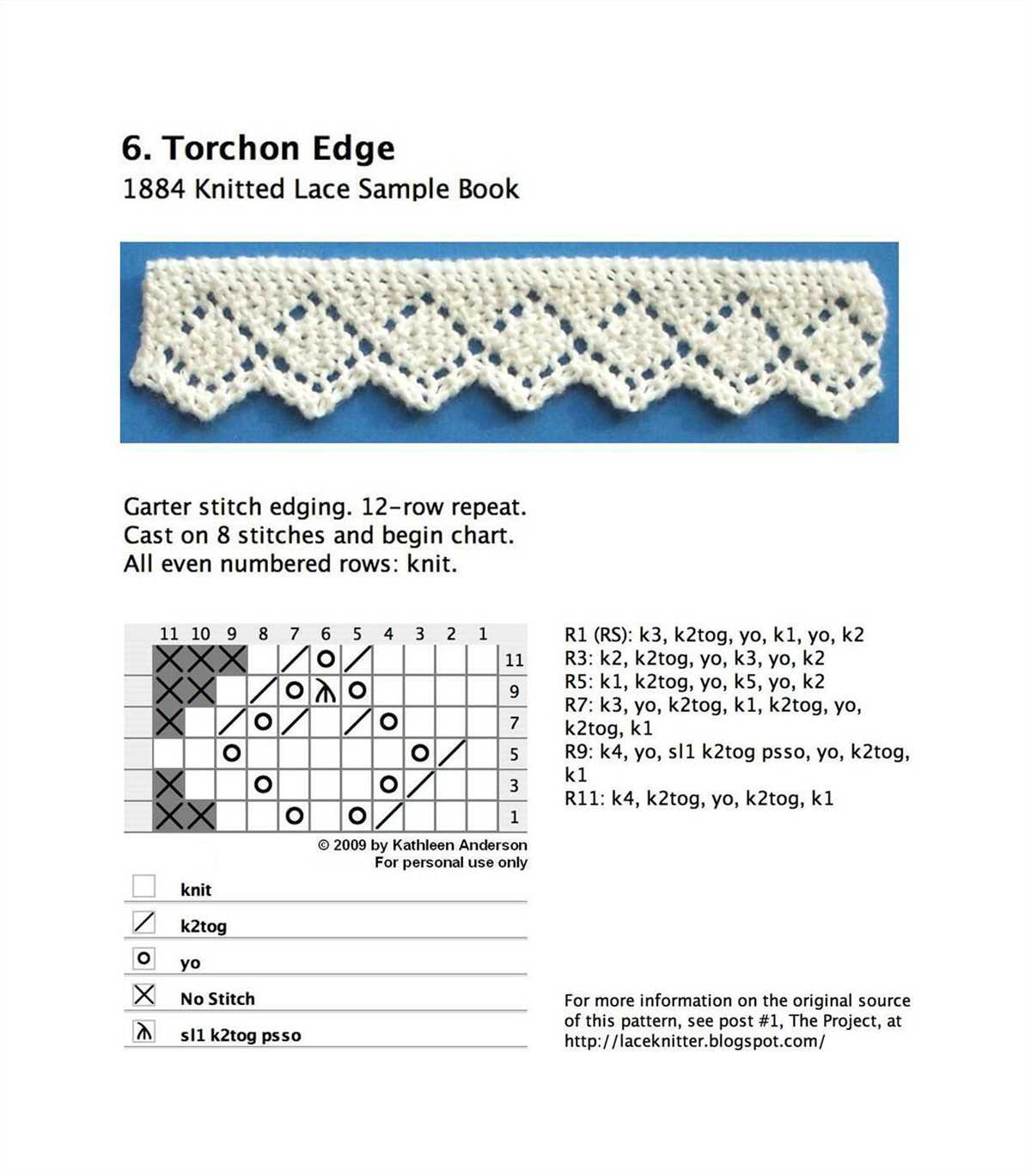 How to knit lace pattern