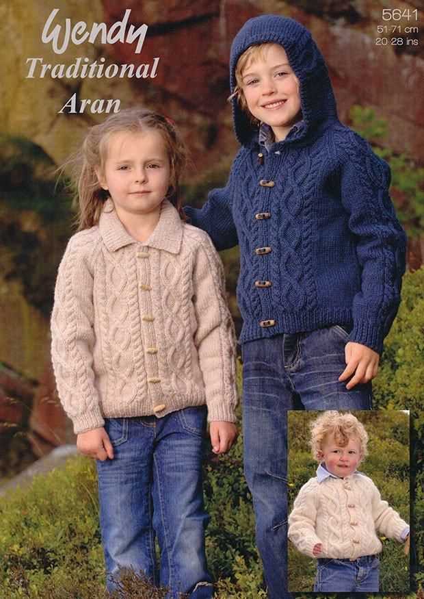 Childrens aran cardigan knitting patterns free