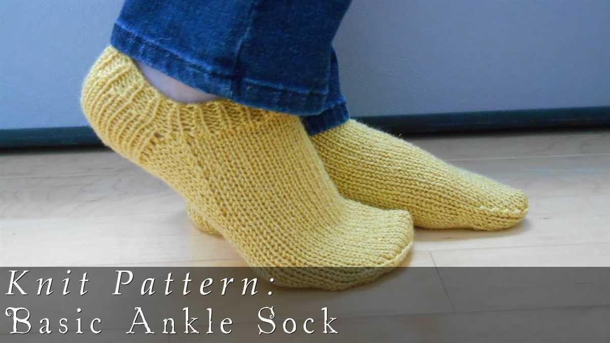 Ankle sock knitting pattern