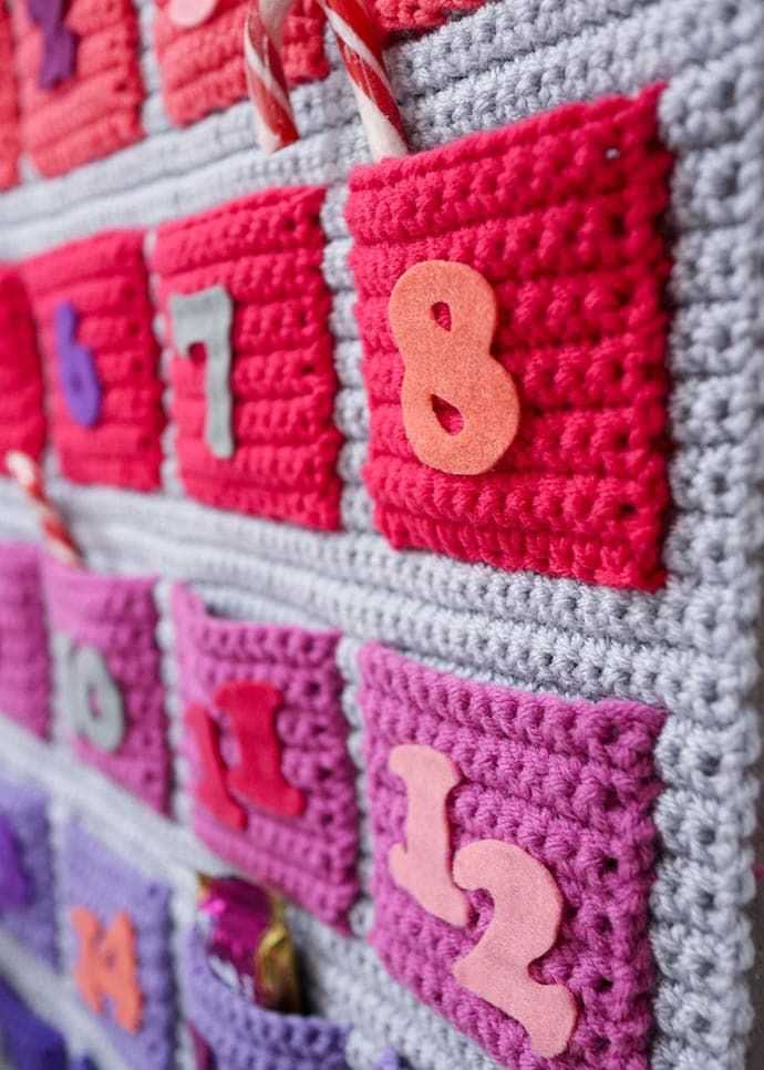 Knitted advent calendar pattern