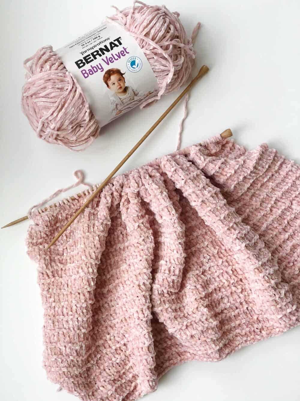 Bernat velvet yarn knit blanket patterns