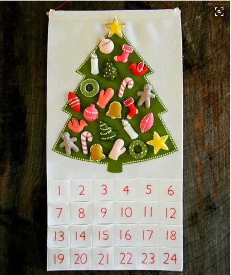 Knitted advent calendar pattern