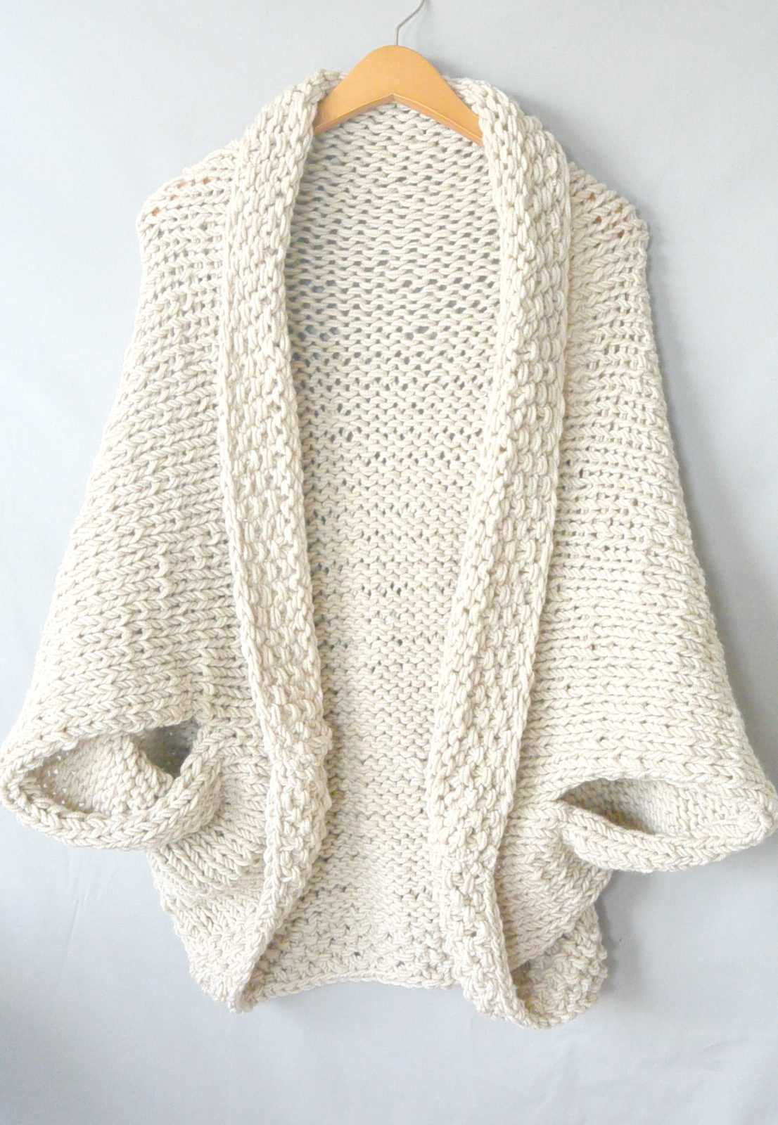 Easy knit blanket sweater pattern