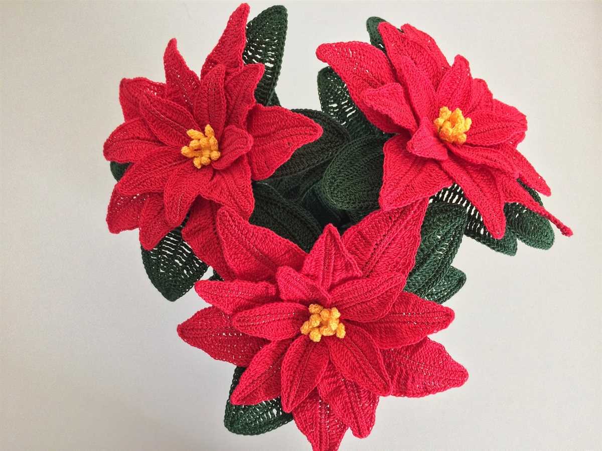 Poinsettia knitting pattern