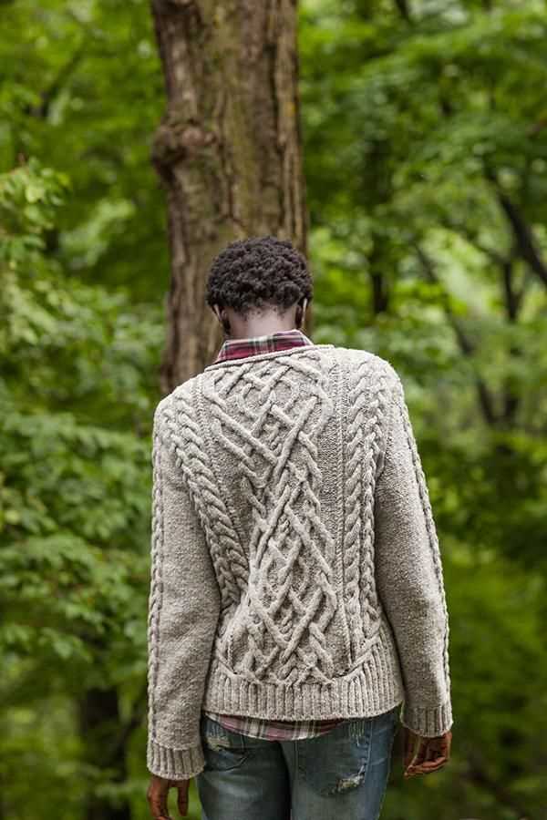 Aran cable knit sweater pattern