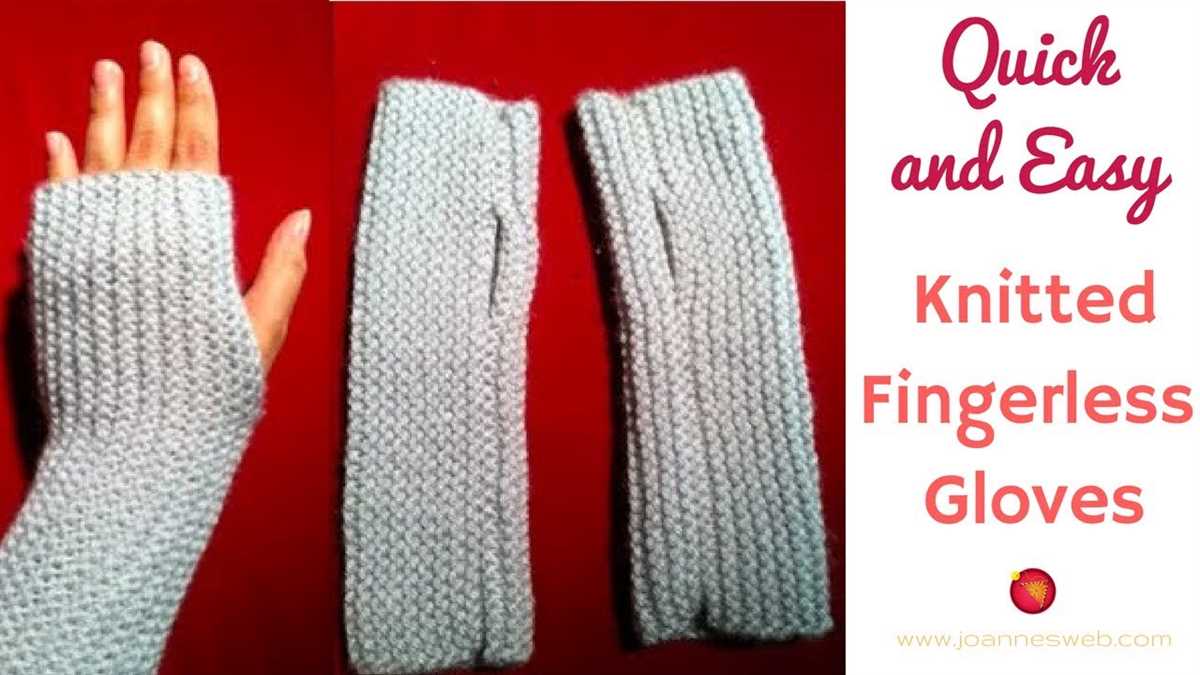 Easy fingerless gloves knitting pattern
