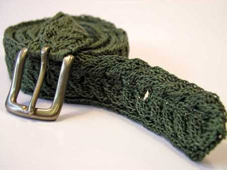 Knitting patterns using hemp yarn