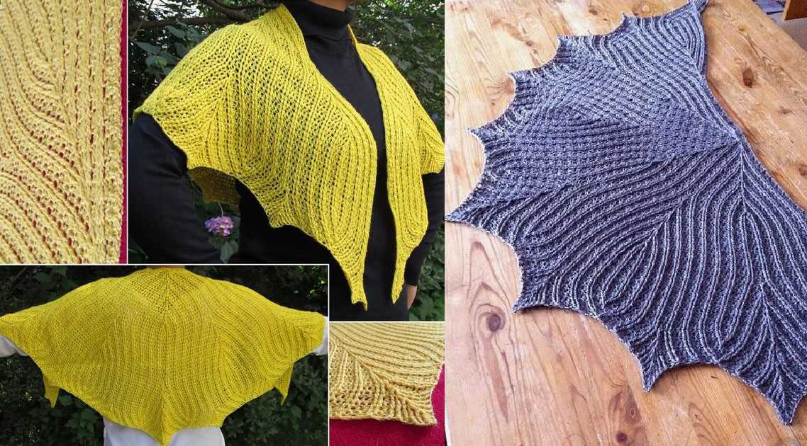 Brioche shawl knitting pattern