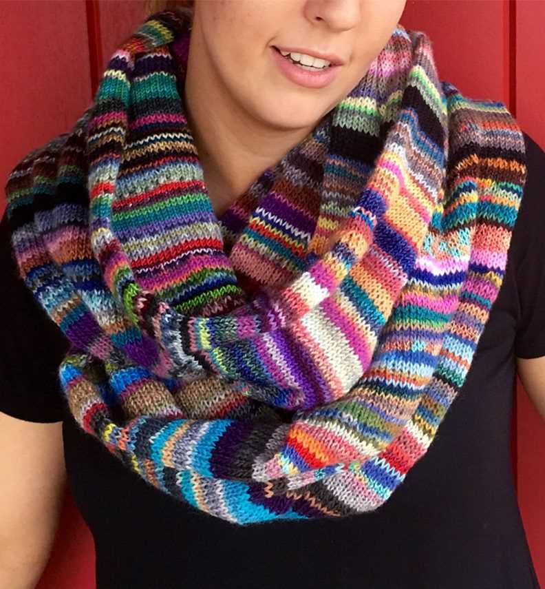 Rainbow scarf knitting pattern free
