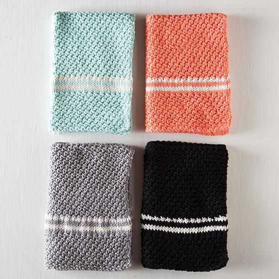 Diamond brocade knit dishcloth pattern