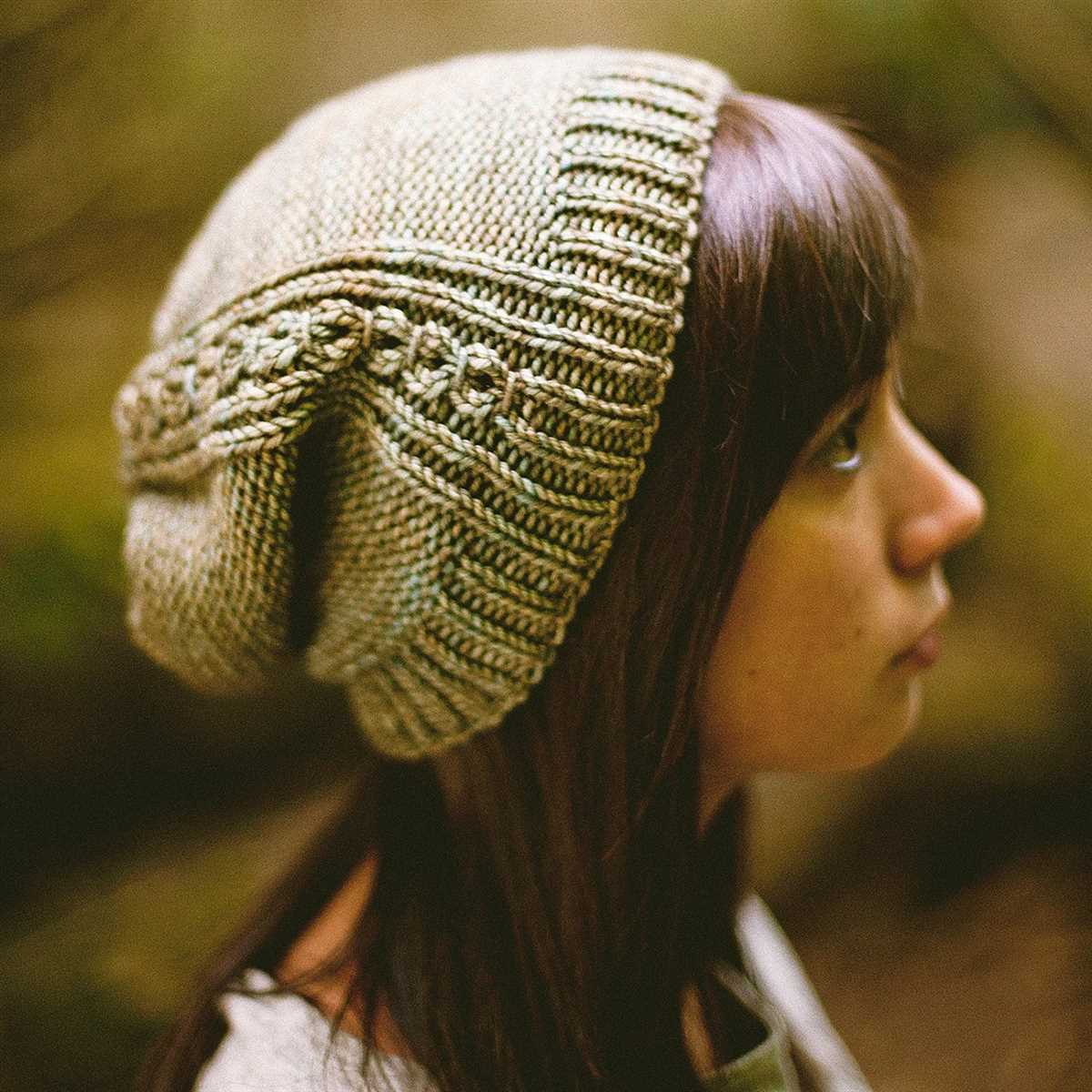Knit cable hat pattern