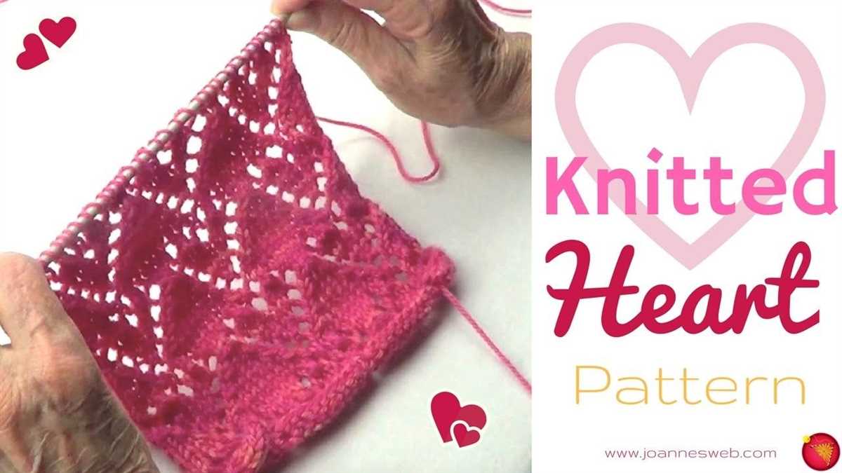 Knit hearts pattern