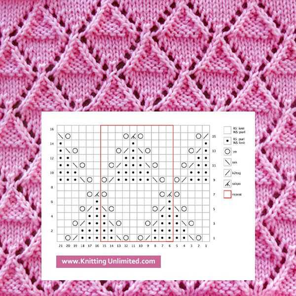 Diamond brocade knit dishcloth pattern