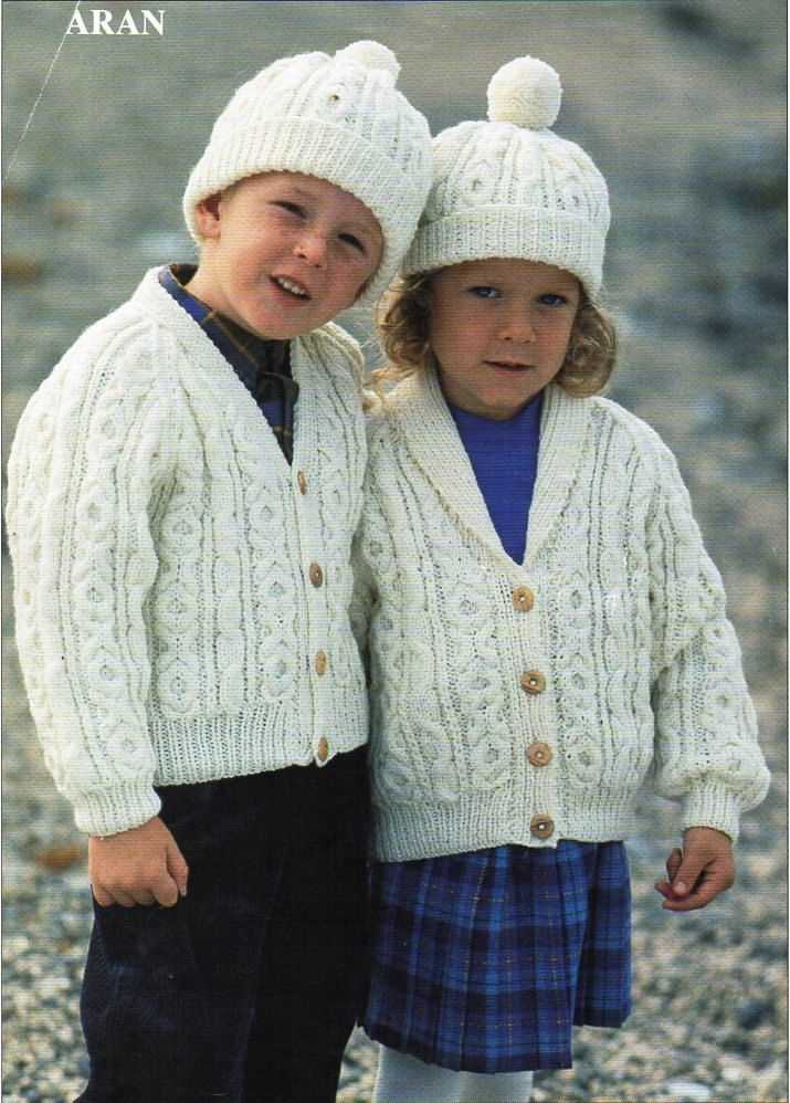 Childrens aran cardigan knitting patterns free