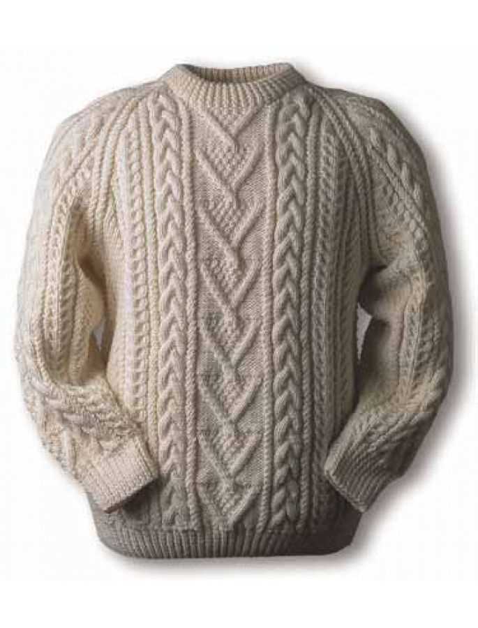 Aran cable knit sweater pattern