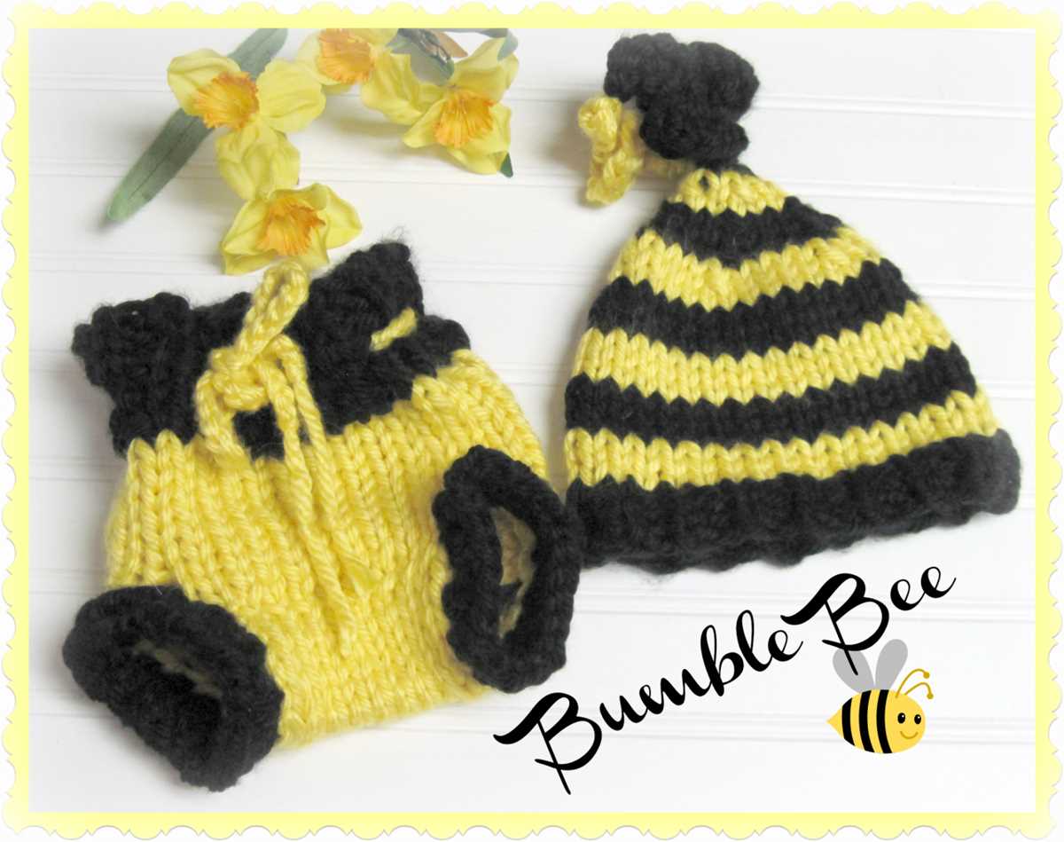 Bumble bee hat knitting pattern