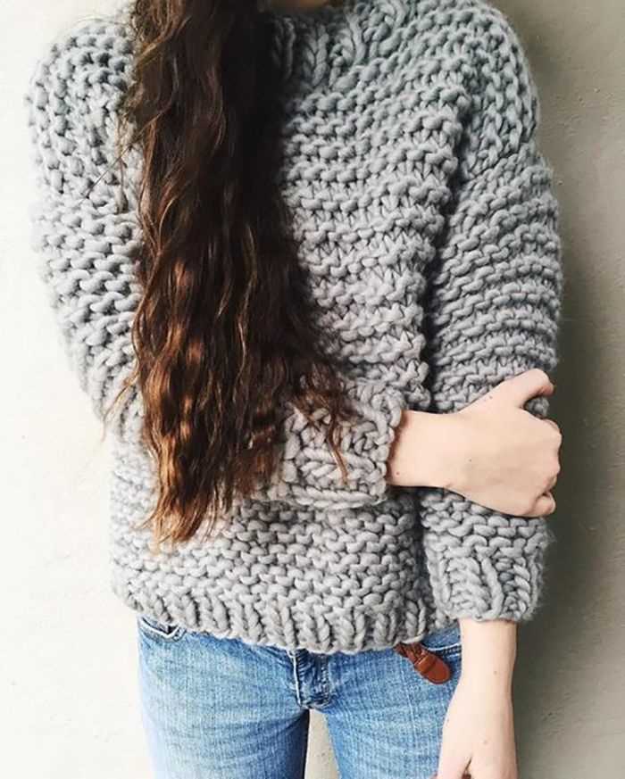 Chunky knit sweater pattern