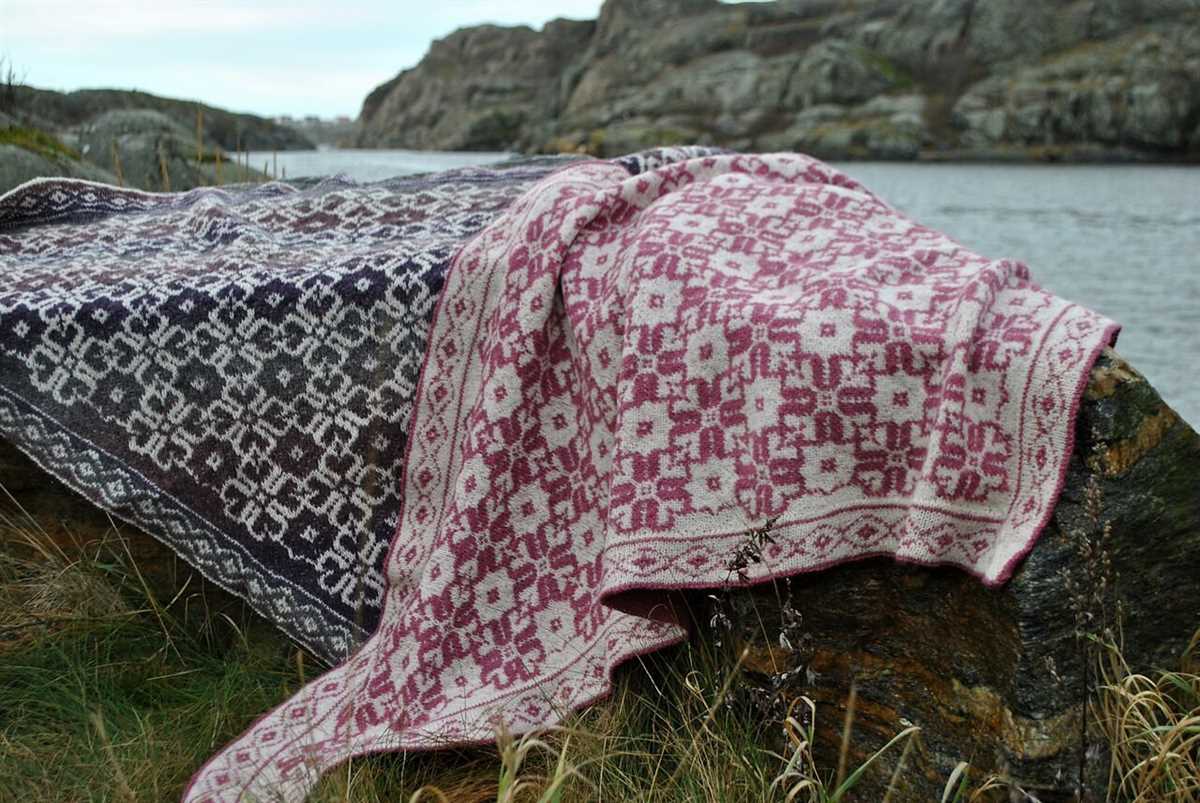 Fair isle shawl knitting pattern