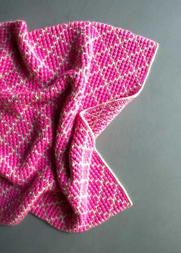 Mosaic blanket knitting pattern