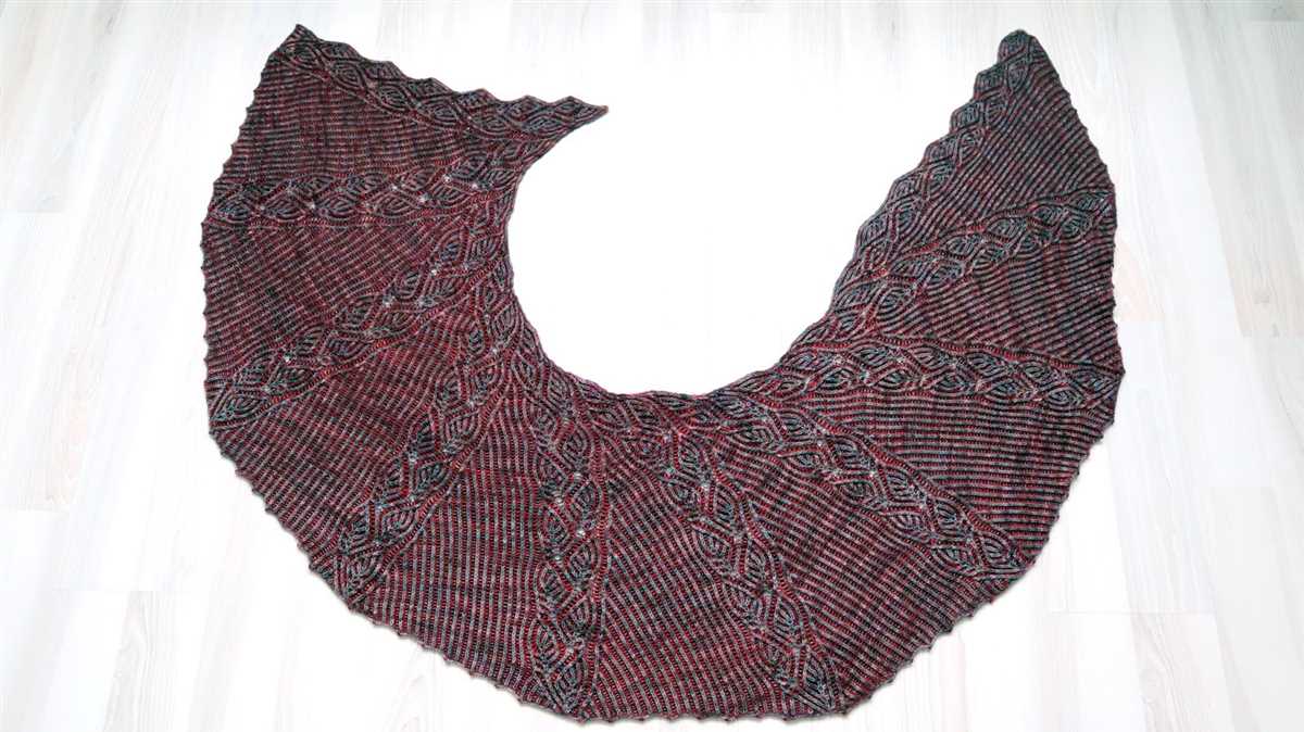 Brioche shawl knitting pattern